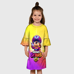 Платье клеш для девочки General Gavs Brawl Stars Game, цвет: 3D-принт — фото 2