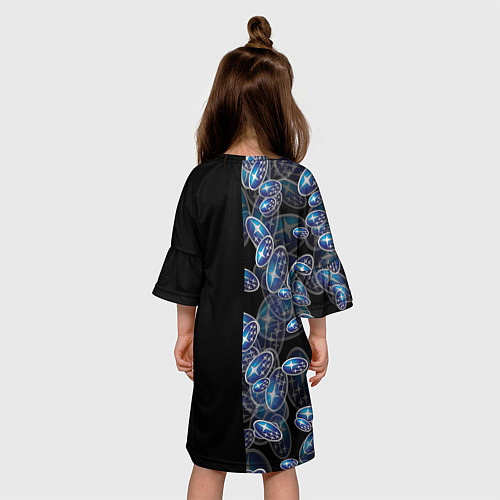 Детское платье SUBARU HALF PATTERN LOGO / 3D-принт – фото 4