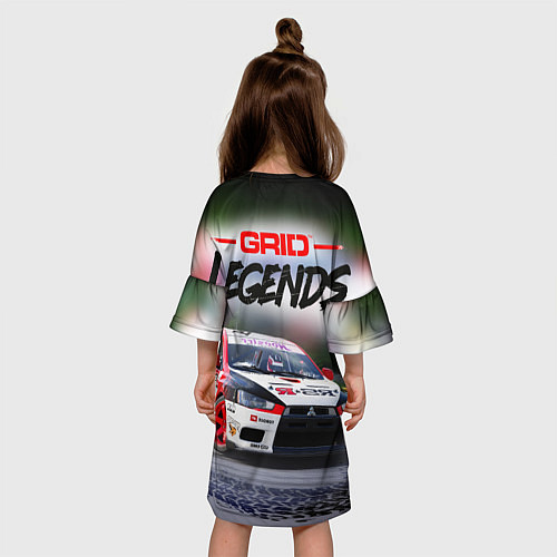 Детское платье Grid-Legends car / 3D-принт – фото 4