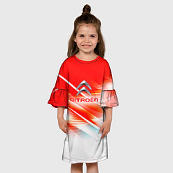 Платье клеш для девочки Citroen c4, цвет: 3D-принт — фото 2