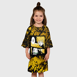 Платье клеш для девочки Клинок, рассекающий демонов Зеницу, Незуко, цвет: 3D-принт — фото 2