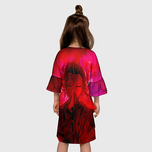 Детское платье Tanjiro Kamado - Demon Slayer / 3D-принт – фото 4