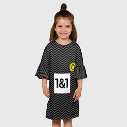 Платье клеш для девочки БОРУССИЯ ДОРТМУНД ГОСТЕВАЯ 2021-2022, цвет: 3D-принт — фото 2