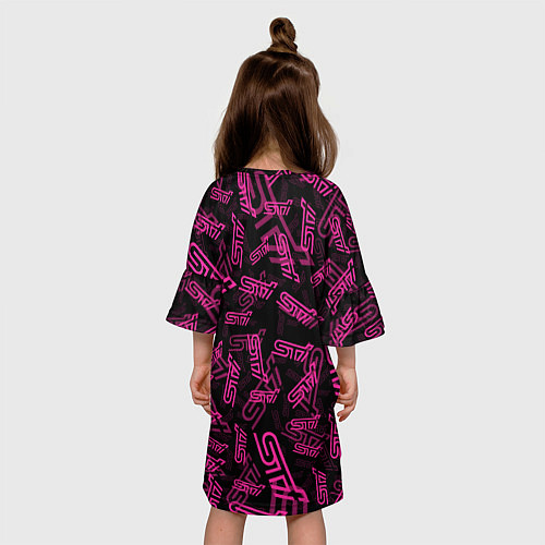 Детское платье SUBARU STI PATTERN / 3D-принт – фото 4