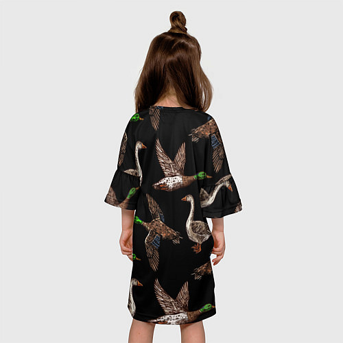 Детское платье Утки паттерн / 3D-принт – фото 4