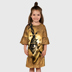 Платье клеш для девочки Джиперс Криперс видит, цвет: 3D-принт — фото 2