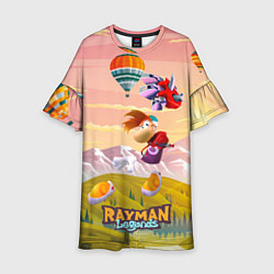 Платье клеш для девочки Rayman воздушные шары, цвет: 3D-принт