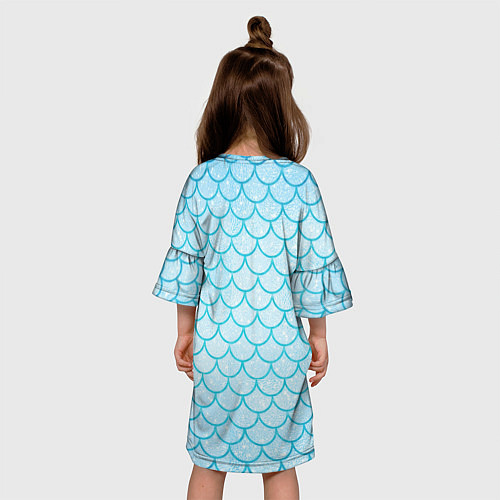 Детское платье Единорог с синими волосами / 3D-принт – фото 4
