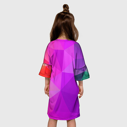 Детское платье Цветная обезьяна Color monkey / 3D-принт – фото 4