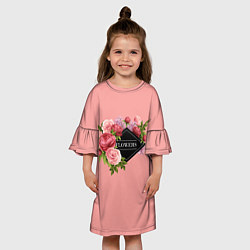 Платье клеш для девочки Flower street, цвет: 3D-принт — фото 2