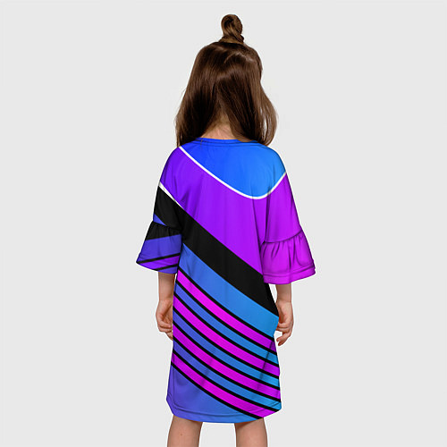 Детское платье TESLA - NEON STYLE ТЕСЛА НЕОН / 3D-принт – фото 4