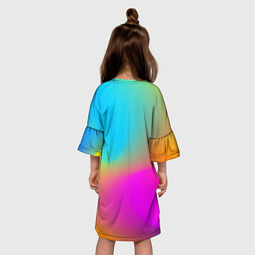 Детское платье Радужная лягушка Rainbow Frog / 3D-принт – фото 4