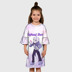Платье клеш для девочки Mr purple, цвет: 3D-принт — фото 2