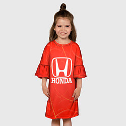 Платье клеш для девочки Honda хонда, цвет: 3D-принт — фото 2