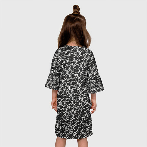Детское платье Рунический алфавит паттерн / 3D-принт – фото 4