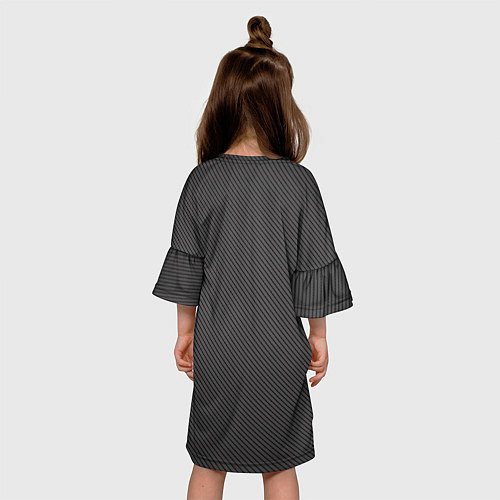 Детское платье Mercedes карбоновые полосы / 3D-принт – фото 4