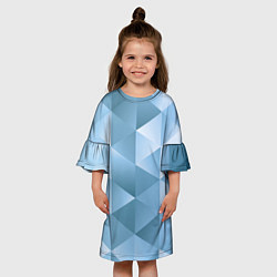 Платье клеш для девочки Треугольники 3D Frozzen 2022, цвет: 3D-принт — фото 2