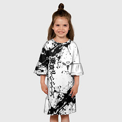 Платье клеш для девочки Токийские мстители Tokyo Revengers logo краска, цвет: 3D-принт — фото 2