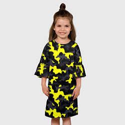 Платье клеш для девочки Black Camo, цвет: 3D-принт — фото 2