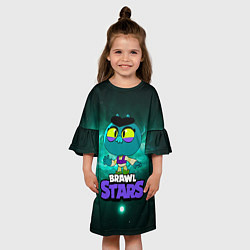 Платье клеш для девочки Eve Brawl Stars Ева Бравлстарс, цвет: 3D-принт — фото 2