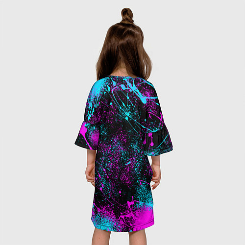 Детское платье ГЛАЗА АКАЗЫ ГЛИТЧ / 3D-принт – фото 4