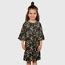 Платье клеш для девочки Раки камуфляж, цвет: 3D-принт — фото 2