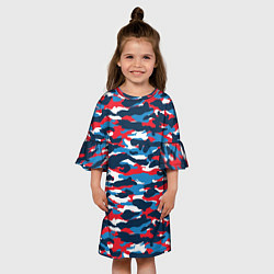 Платье клеш для девочки Камуфляж Цветной, цвет: 3D-принт — фото 2