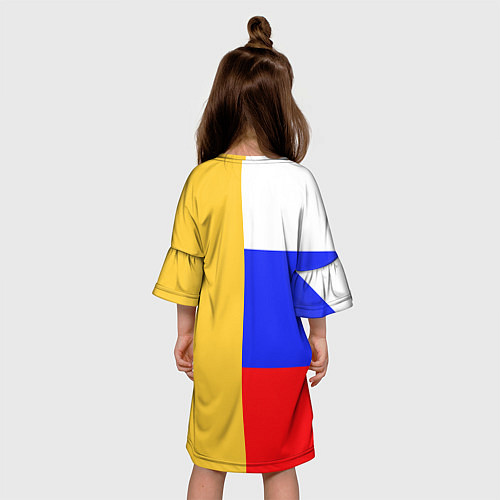 Детское платье Имперское знамя ТРИКОЛОР / 3D-принт – фото 4