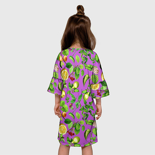 Детское платье Фруктовый микс паттерн / 3D-принт – фото 4
