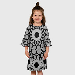 Платье клеш для девочки Модный геометрический узор, цвет: 3D-принт — фото 2