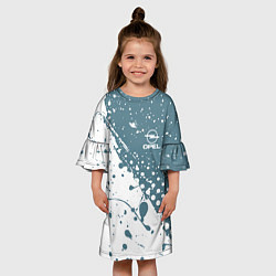 Платье клеш для девочки OPEL брызги, цвет: 3D-принт — фото 2
