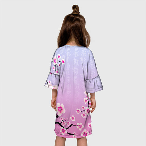 Детское платье Stray Kids цветы сакуры / 3D-принт – фото 4