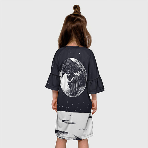 Детское платье Космонавт с магнитофоном / 3D-принт – фото 4