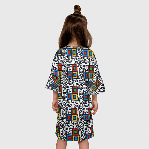 Детское платье QR код - паттерн / 3D-принт – фото 4