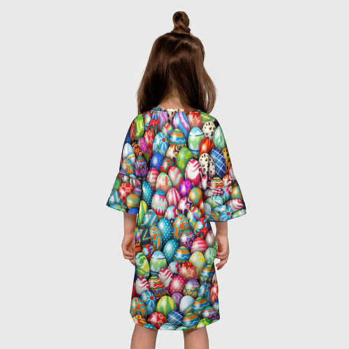 Детское платье Пасхальные крашеные яйца / 3D-принт – фото 4