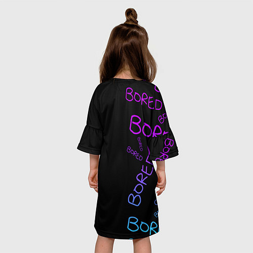 Детское платье Neon Bored Half pattern / 3D-принт – фото 4