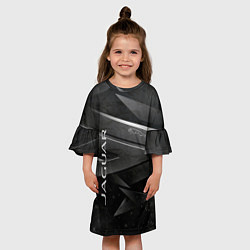 Платье клеш для девочки JAGUR ЯГУАР абстракция, цвет: 3D-принт — фото 2