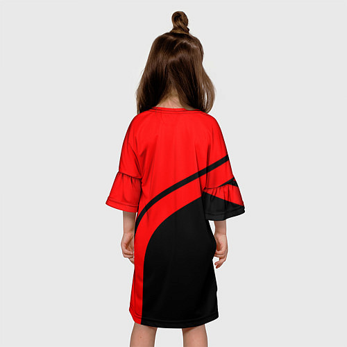 Детское платье ЯМАХА - YAMAHA КРАСНЫЙ СТИЛЬ / 3D-принт – фото 4