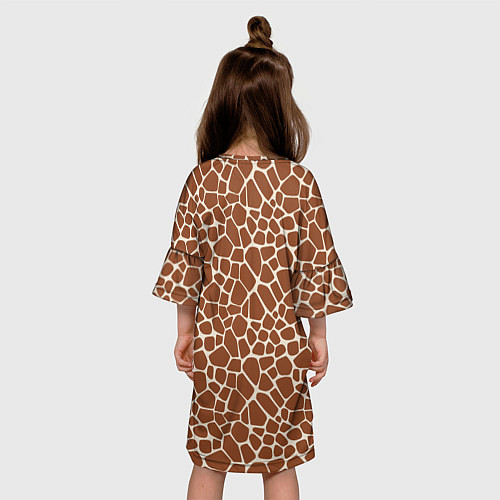 Детское платье Шкура Жирафа - Giraffe / 3D-принт – фото 4