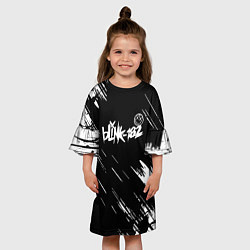 Платье клеш для девочки Blink-182 блинк-182, цвет: 3D-принт — фото 2