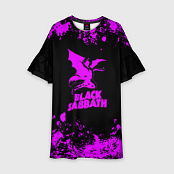 Платье клеш для девочки Black Sabbath metal, цвет: 3D-принт
