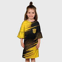 Платье клеш для девочки Bumblebee Бамблби, цвет: 3D-принт — фото 2