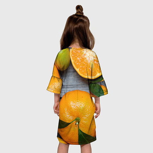 Детское платье Мандаринки на деревянном столе / 3D-принт – фото 4