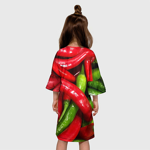 Детское платье Жгучие перцы / 3D-принт – фото 4