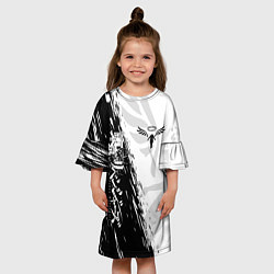 Платье клеш для девочки WALHALLA TEAM LOGO BLACK ТОКИЙСКИЕ МСТИТЕЛИ, цвет: 3D-принт — фото 2
