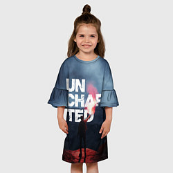 Платье клеш для девочки Uncharted Анчартед На картах не значится, цвет: 3D-принт — фото 2