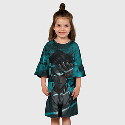 Платье клеш для девочки Рохан Кишибэ из ДжоДжо, цвет: 3D-принт — фото 2