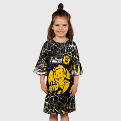 Платье клеш для девочки Fallout 76 bethesda, цвет: 3D-принт — фото 2