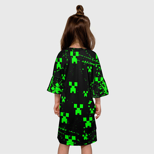 Детское платье MINECRAFT - CREEPER МАЙНКРАФТ / 3D-принт – фото 4