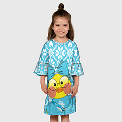 Платье клеш для девочки Лалафанфан в народных узорах, цвет: 3D-принт — фото 2